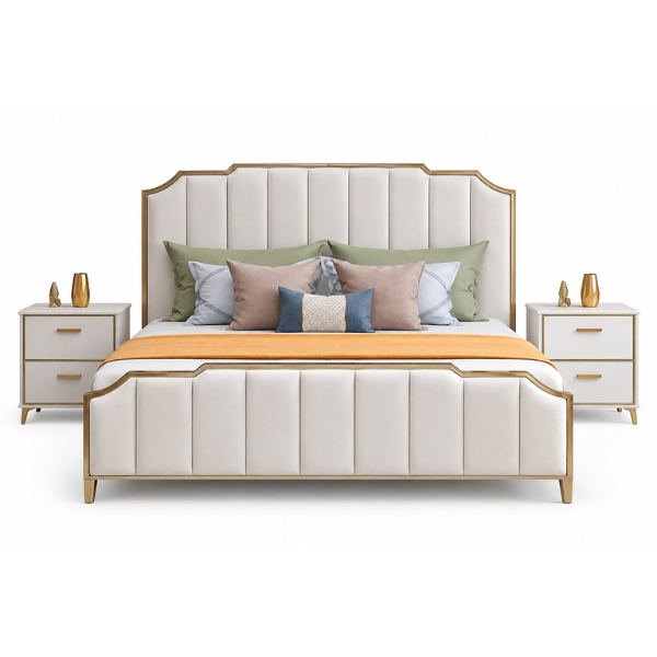 Lit cadre 832#+209 (150x200) / Avec 2 tables de chevet Lit cadre 832#+209 (150x200) / Avec 2 tables de chevet