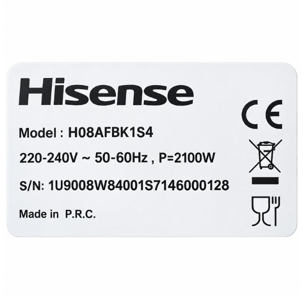 Air fryer Hisense - H08AFBKAS4 - 8 Litres (Noir) Air fryer Hisense - H08AFBKAS4 - 8 Litres (Noir)