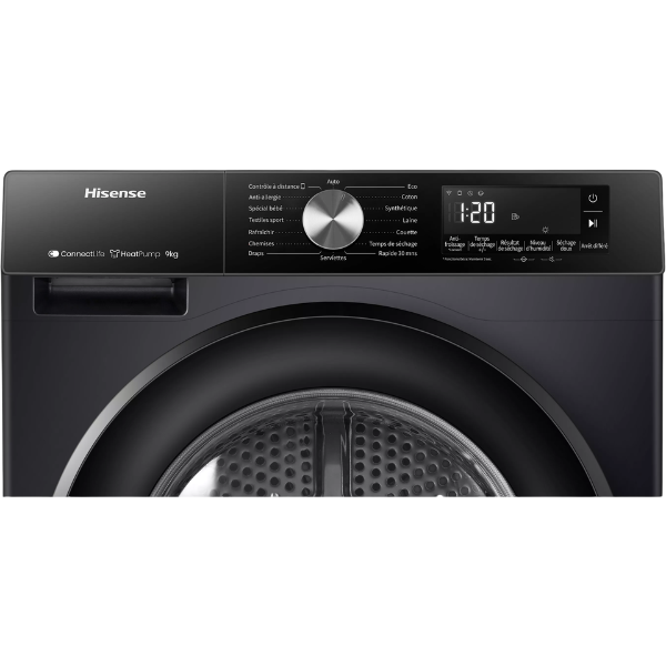 Sèche-Linge Hisense DH3S902BBCC 9KG (Pompe à chaleur- Wifi) Sèche-Linge Hisense DH3S902BBCC 9KG (Pompe à chaleur- Wifi)