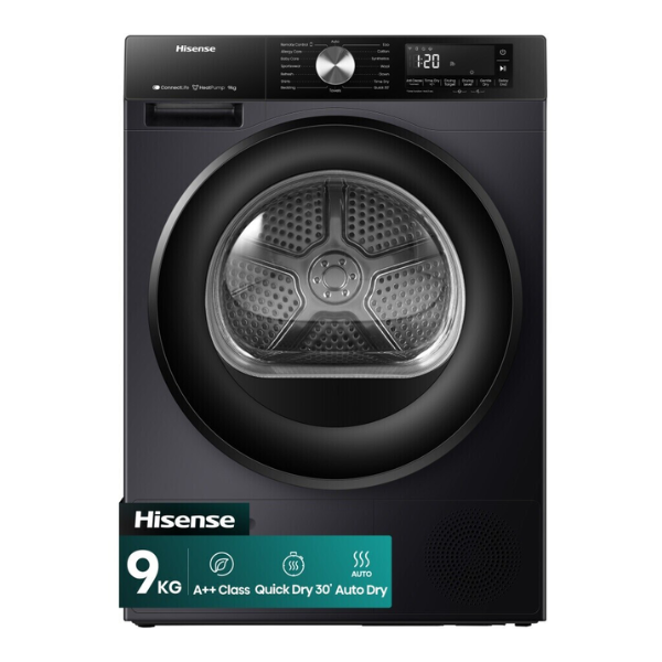 Sèche-Linge Hisense DH3S902BBCC 9KG (Pompe à chaleur- Wifi) Sèche-Linge Hisense DH3S902BBCC 9KG (Pompe à chaleur- Wifi)