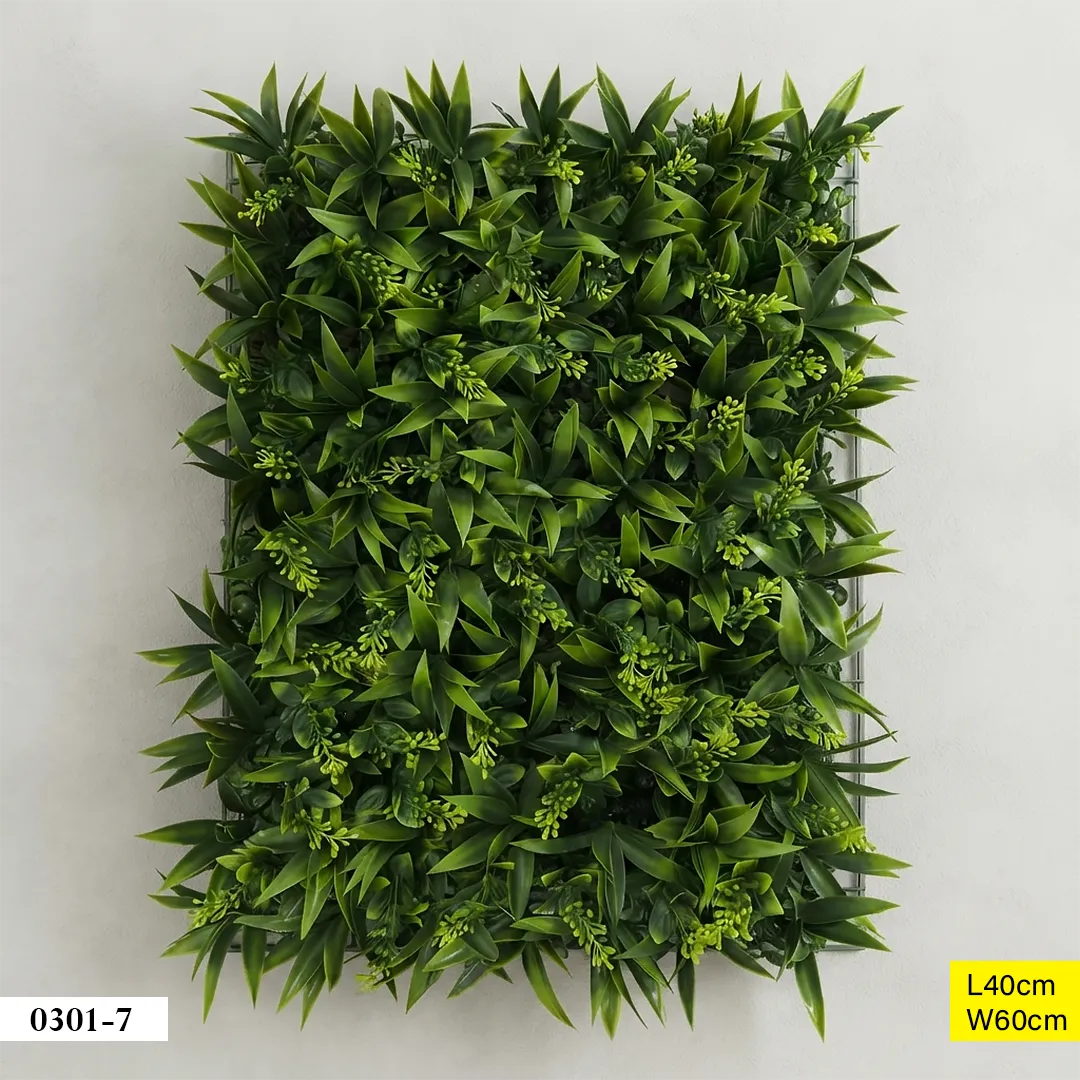 Treillis extensible végétal artificiel en feuilles vert feuillu 0301-7 Treillis extensible végétal artificiel en feuilles vert feuillu 0301-7
