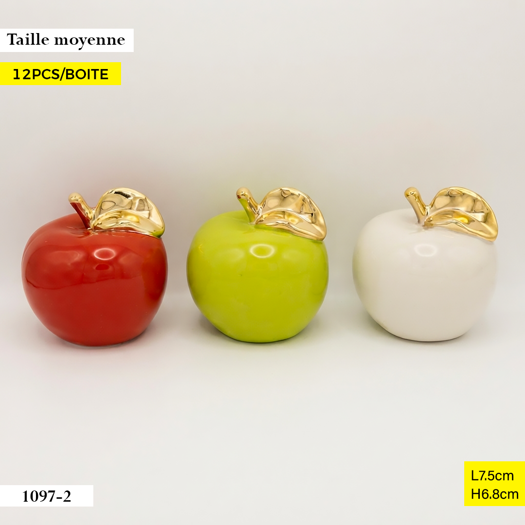 Set de figurines décoratives pommes colorées 1097-2 Set de figurines décoratives pommes colorées 1097-2