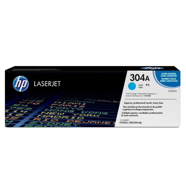 Toner HP 304A CC531A Cyan Original Toner HP 304A CC531A Cyan Original