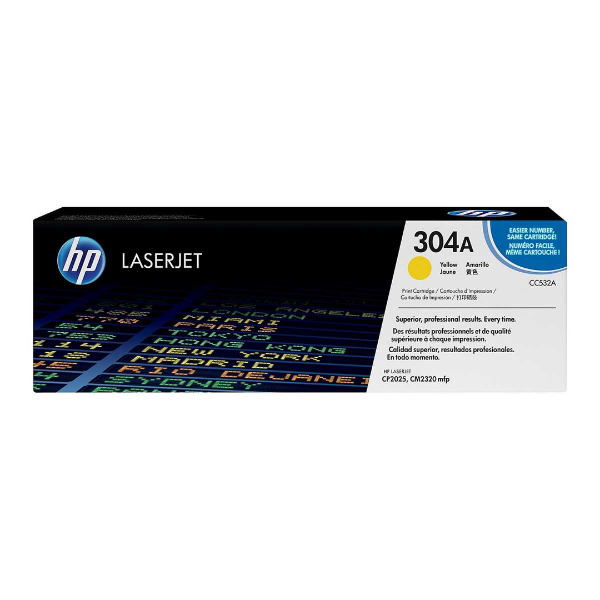 Toner HP 304A CC532A Jaune Original Toner HP 304A CC532A Jaune Original