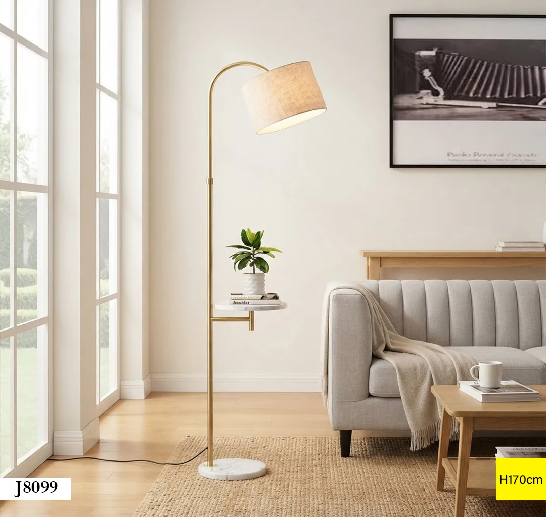 Lampe sur pied avec tablette J8099 Lampe sur pied avec tablette J8099