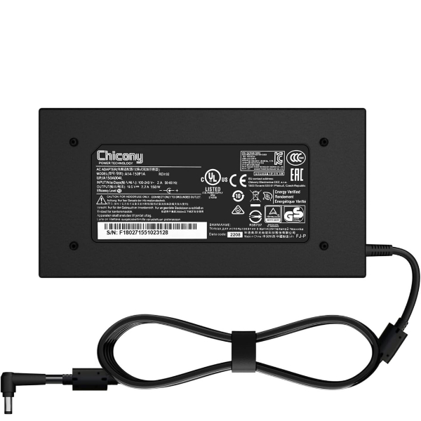 Chargeur ordinateur portable MSI 19.5V 7.7A 150W 5.5×2.5 mm MSI195V77A5525 Chargeur ordinateur portable MSI 19.5V 7.7A 150W 5.5×2.5 mm MSI195V77A5525