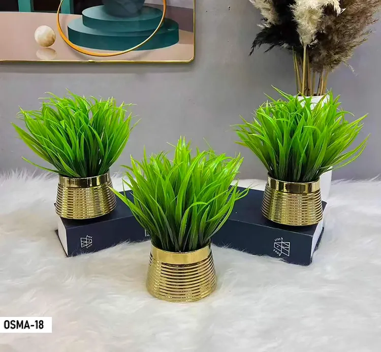 Composition florale artificielle trio vert or – osma-18 OSMA-18 Composition florale artificielle trio vert or – osma-18 OSMA-18