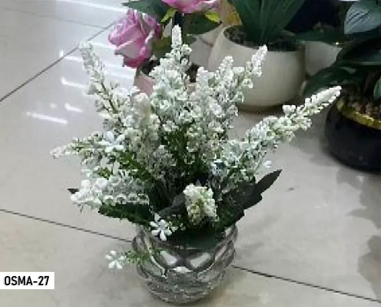 Composition florale artificielle lilas blanc en verre – osma-27 OSMA-27 Composition florale artificielle lilas blanc en verre – osma-27 OSMA-27