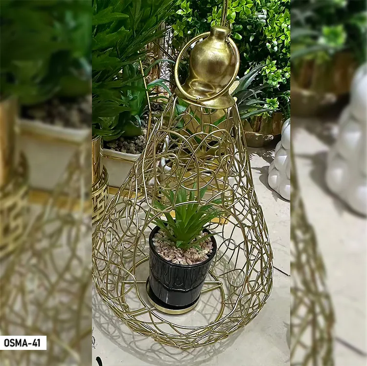 Plante artificielle cage pichet doré feuillage vert – osma-41 OSMA-41 Plante artificielle cage pichet doré feuillage vert – osma-41 OSMA-41