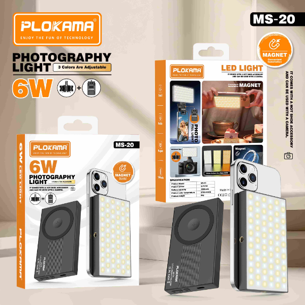 Éclairage vidéo LED PLOKAMA MS-20 Éclairage vidéo LED PLOKAMA MS-20