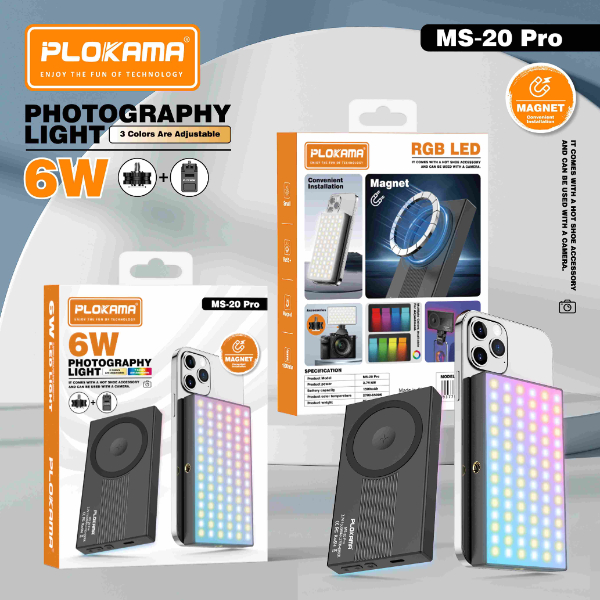 Éclairage vidéo LED PLOKAMA MS-20 Éclairage vidéo LED PLOKAMA MS-20