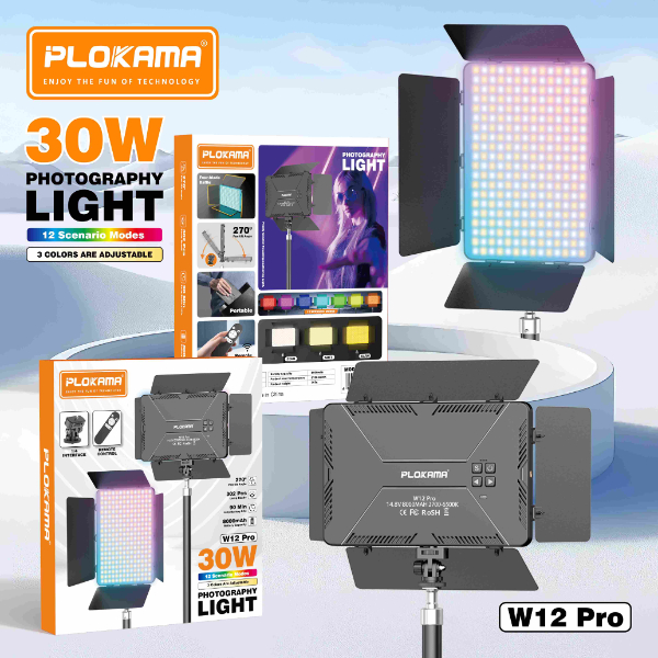 Éclairage vidéo PLOKAMA LEDW12PRO Éclairage vidéo PLOKAMA LEDW12PRO