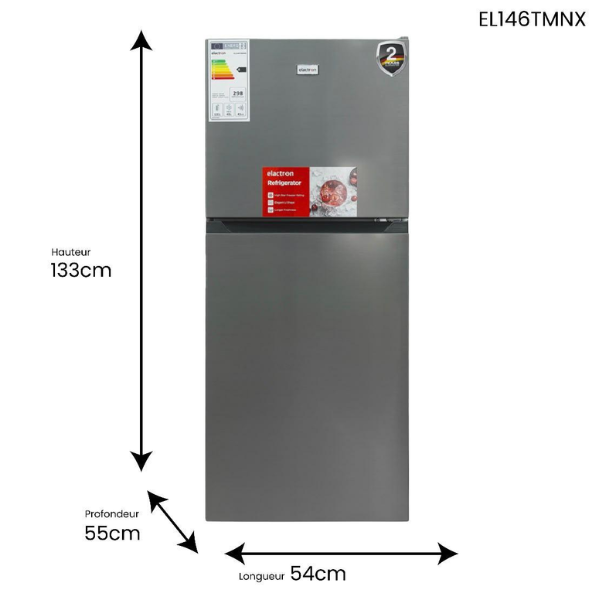 Réfrigérateur 2 portes ELACTRON EL-146TMNX-180L (No frost) Réfrigérateur 2 portes ELACTRON EL-146TMNX-180L (No frost)