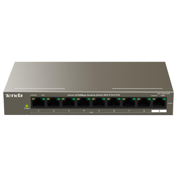 Switch réseau Tenda TEF1109P-8-63W Switch réseau Tenda TEF1109P-8-63W
