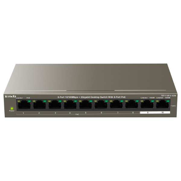 Switch réseau Tenda TEF1110P-8-102W Switch réseau Tenda TEF1110P-8-102W