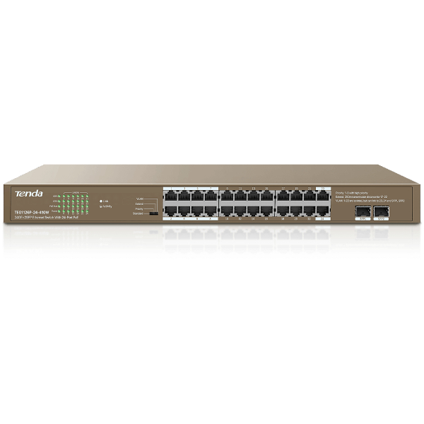 Switch réseau Tenda TEG1226P-24-410W Switch réseau Tenda TEG1226P-24-410W