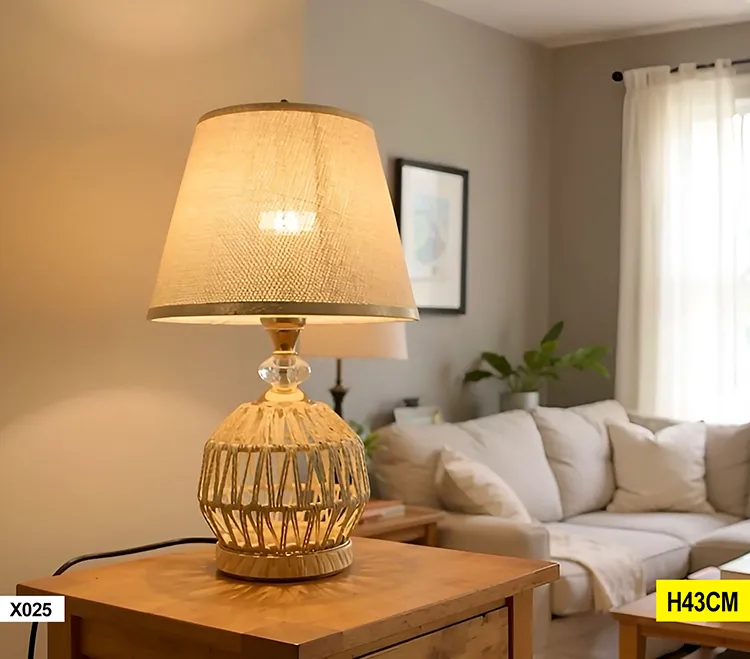 Lampe tressée verre & tissu – x025 X025 Lampe tressée verre & tissu – x025 X025
