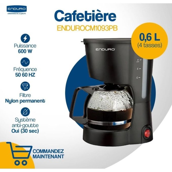 Cafetière Enduro MC1093PB 600 W Cafetière Enduro MC1093PB 600 W