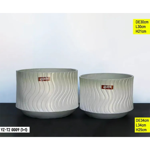 Vase décoratif – YZ-ZS 0009 (1+1) (VASES CYLINDRIQUES ONDULÉS)( Vase décoratif – YZ-ZS 0009 (1+1) (VASES CYLINDRIQUES ONDULÉS)(